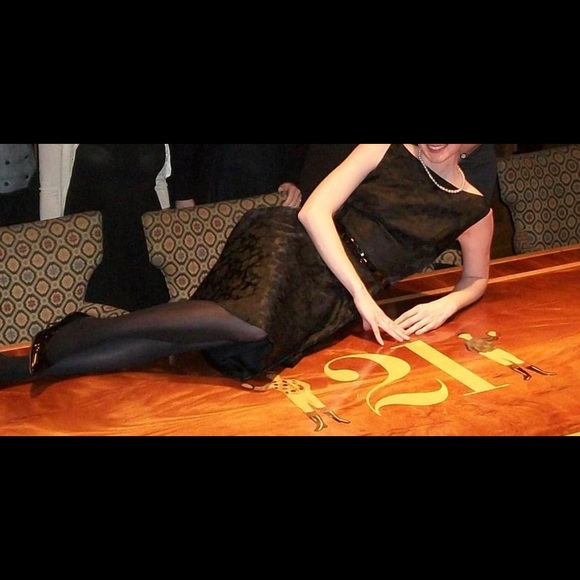 Vintage Dresses & Skirts - Vintage black jacquard floral swing dress. Brand: Jay Herbert